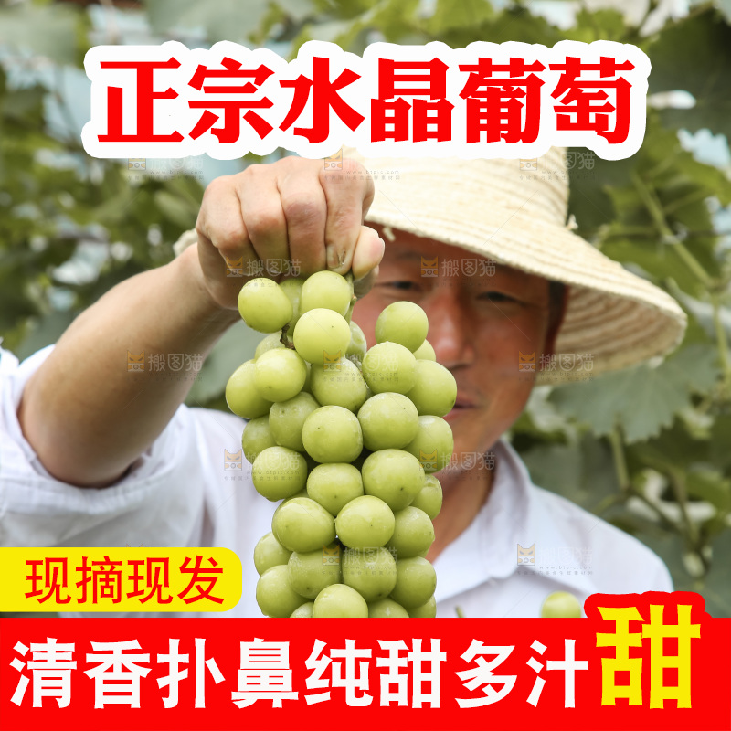 手里拿着水晶葡萄