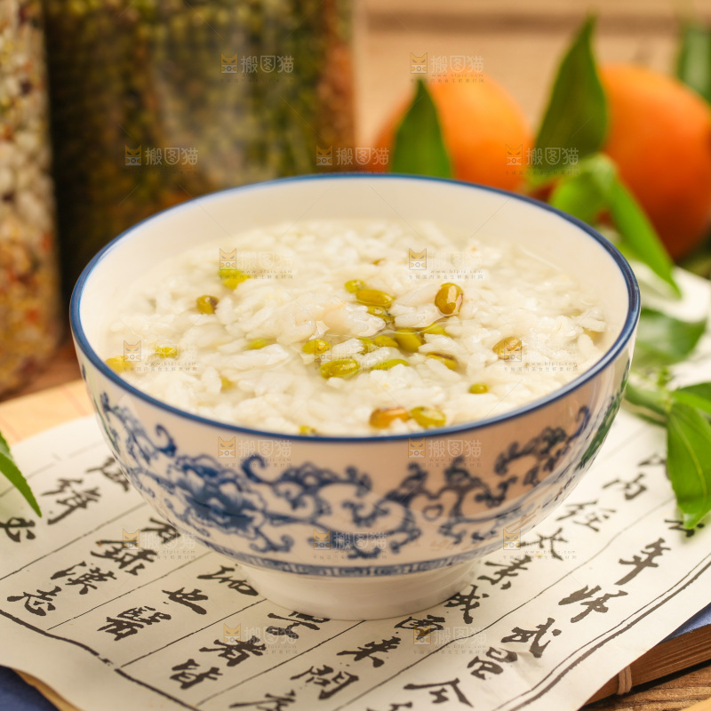 碗里的绿豆粥