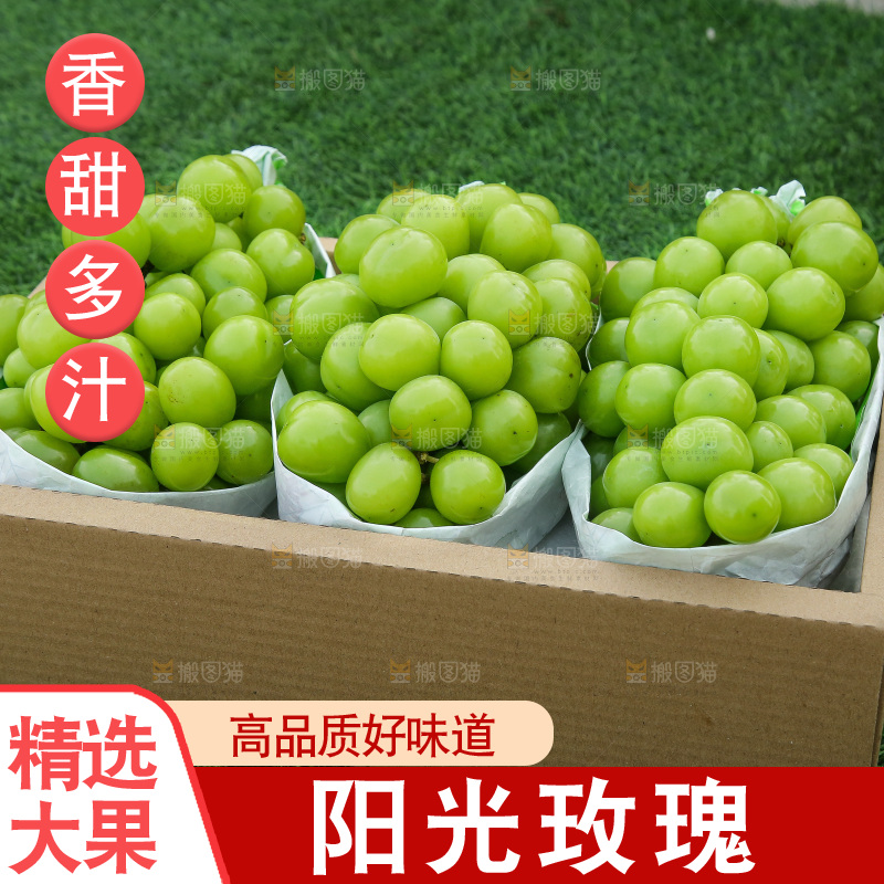 深底上的一箱阳光玫瑰