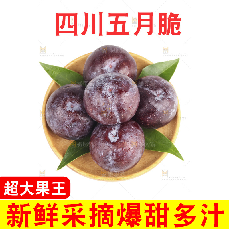 白底上的五月脆李子