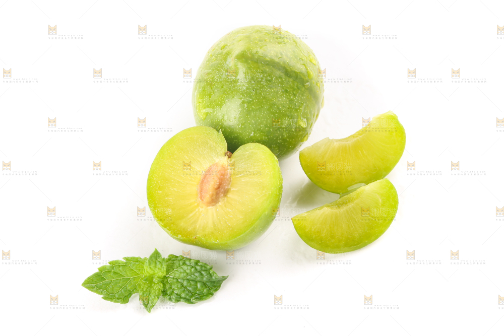 白底上的青脆脱骨李