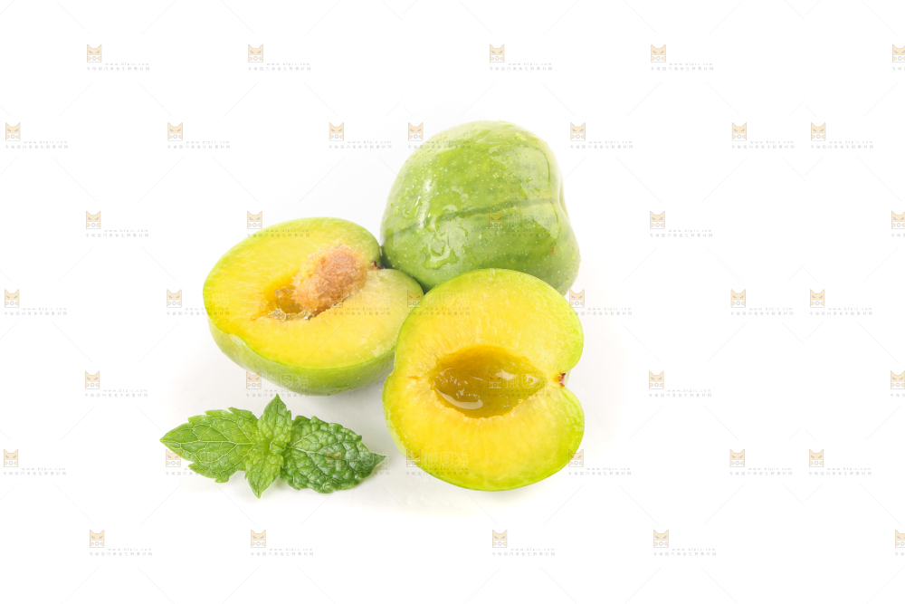 白底上的青脆脱骨李