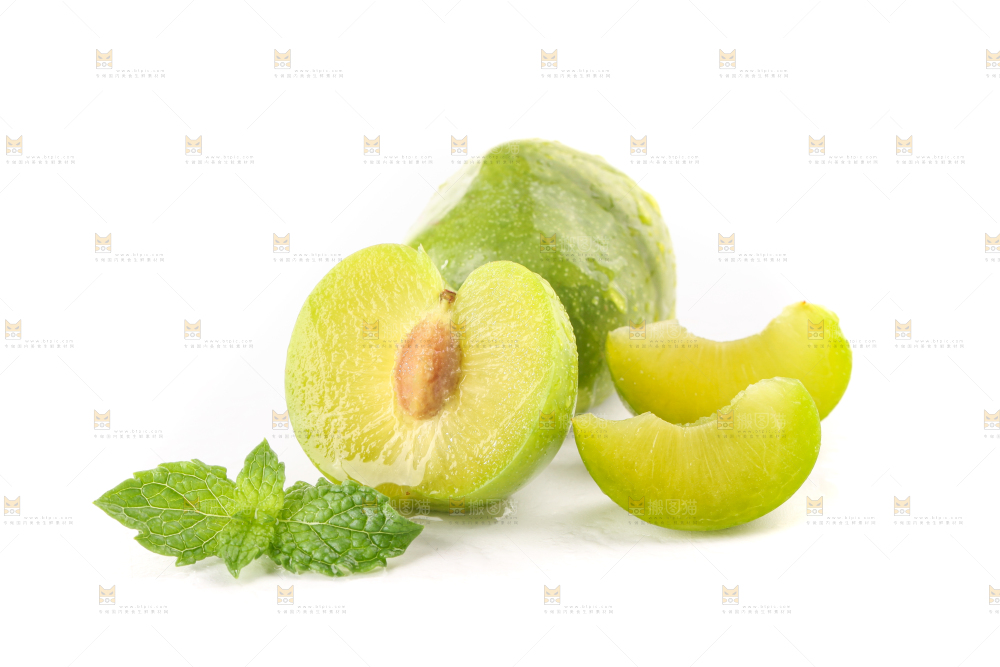 白底上的青脆脱骨李