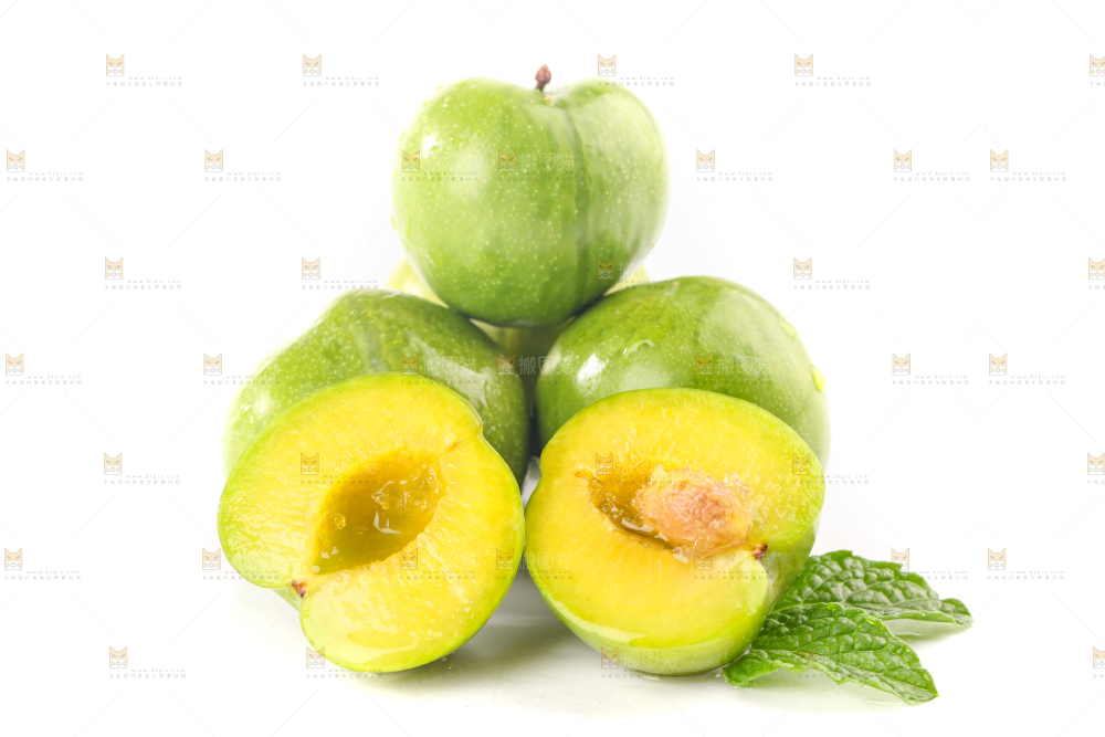 白底上的青脆脱骨李