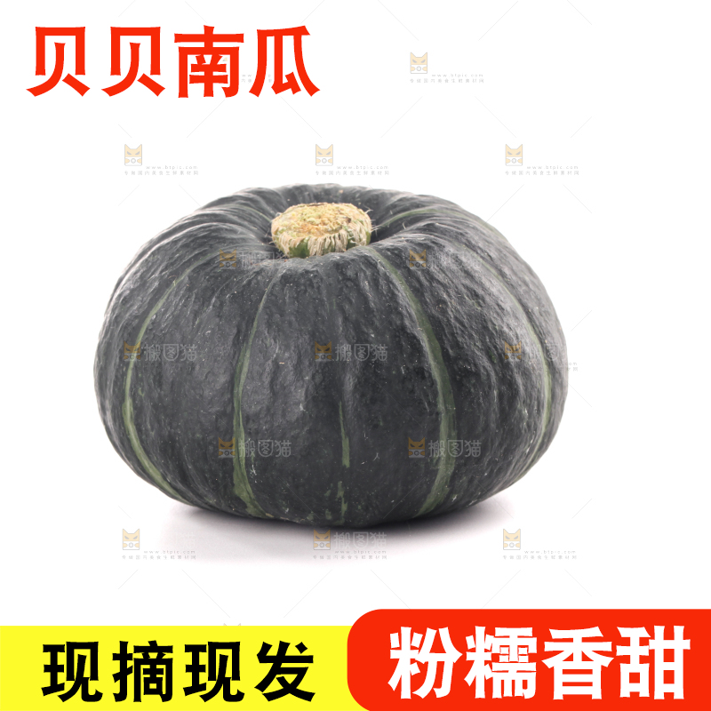白底上放着的贝贝南瓜