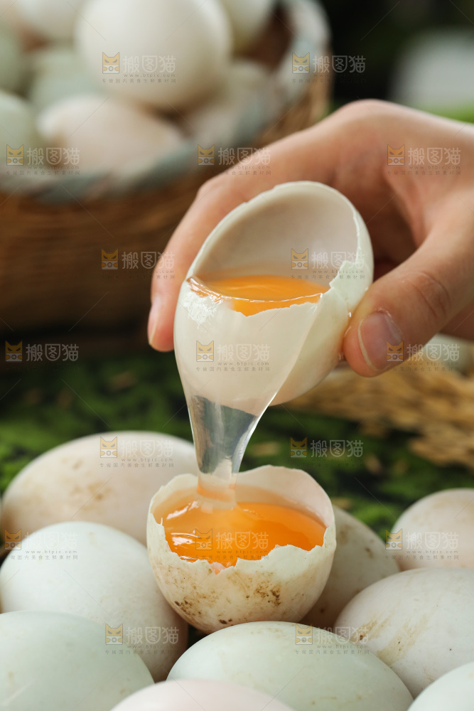 深底上的鸭蛋
