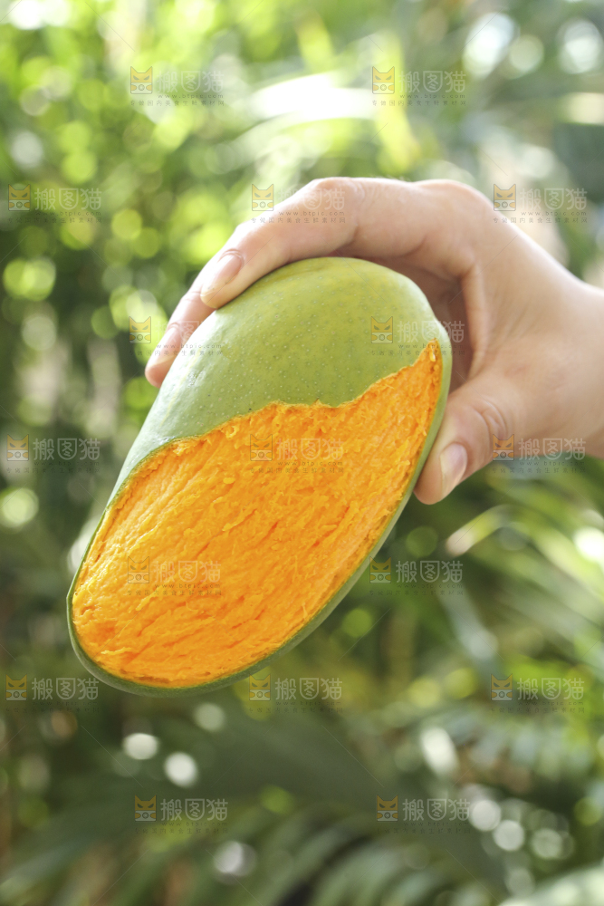 手里拿着椰香芒