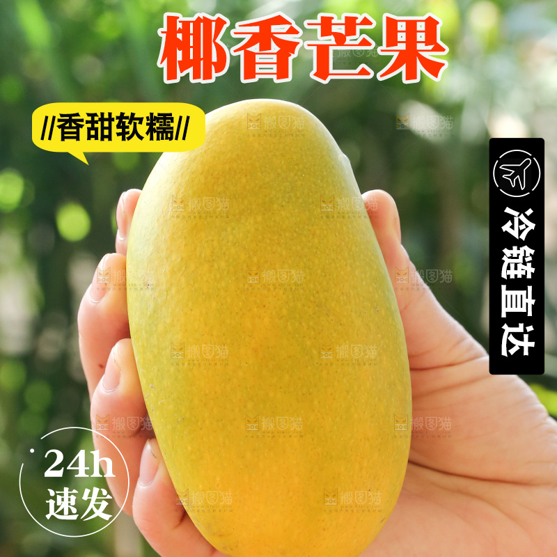 手里拿着椰香芒