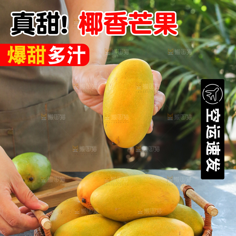 手里拿着椰香芒