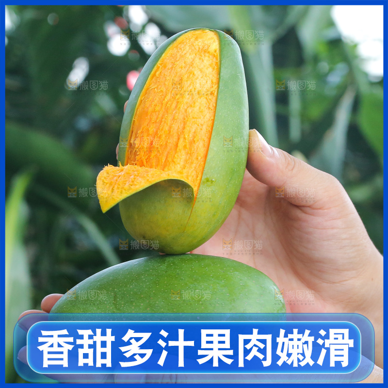 手里拿着椰香芒