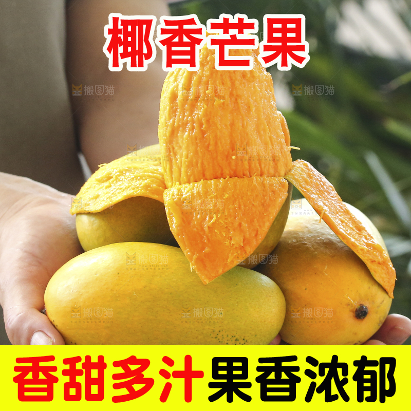 手里拿着椰香芒