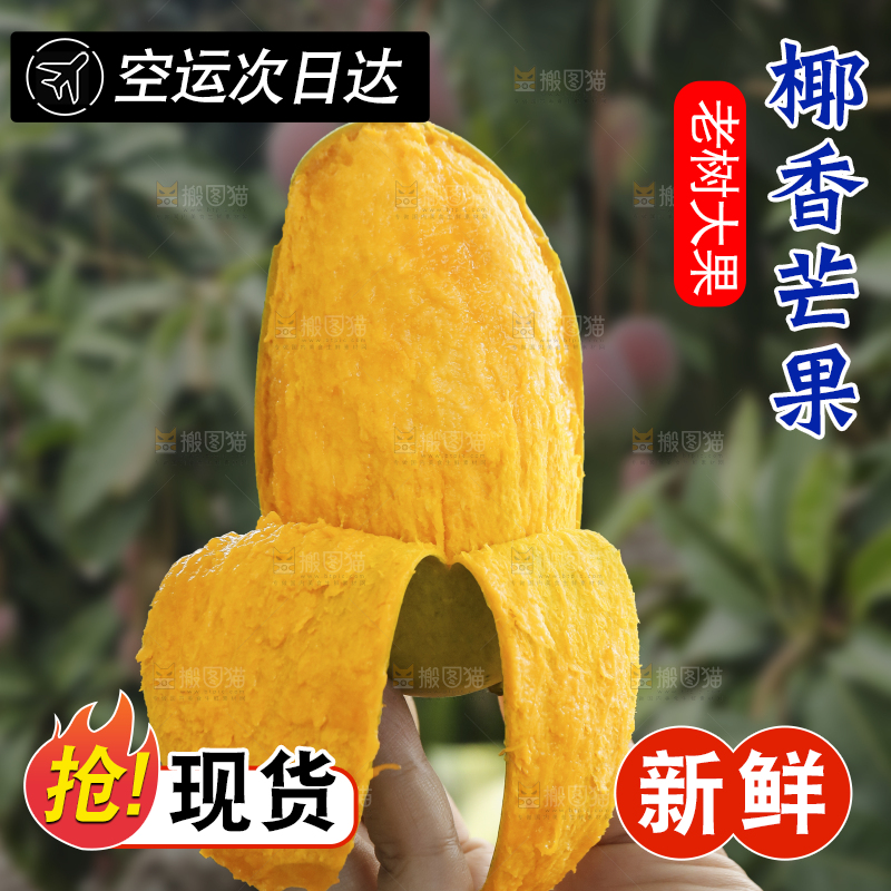 手里拿着椰香芒