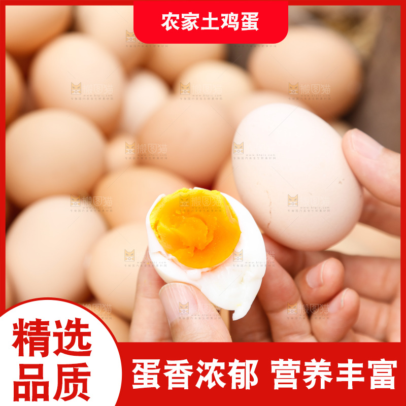 地上放着新鲜土鸡蛋