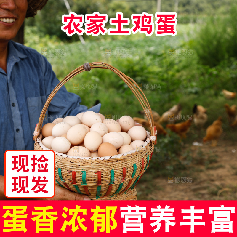 手里拿着土鸡蛋