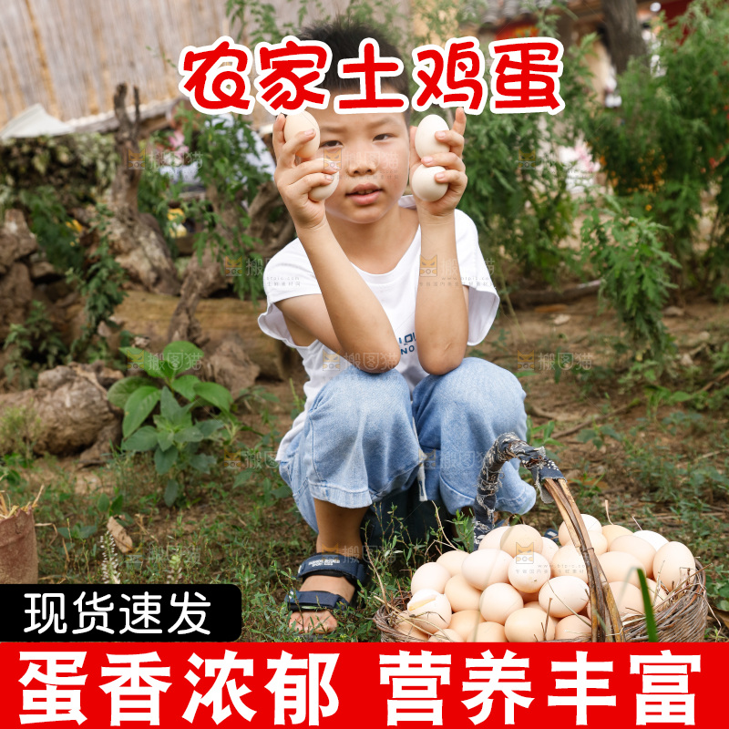 手里拿着土鸡蛋