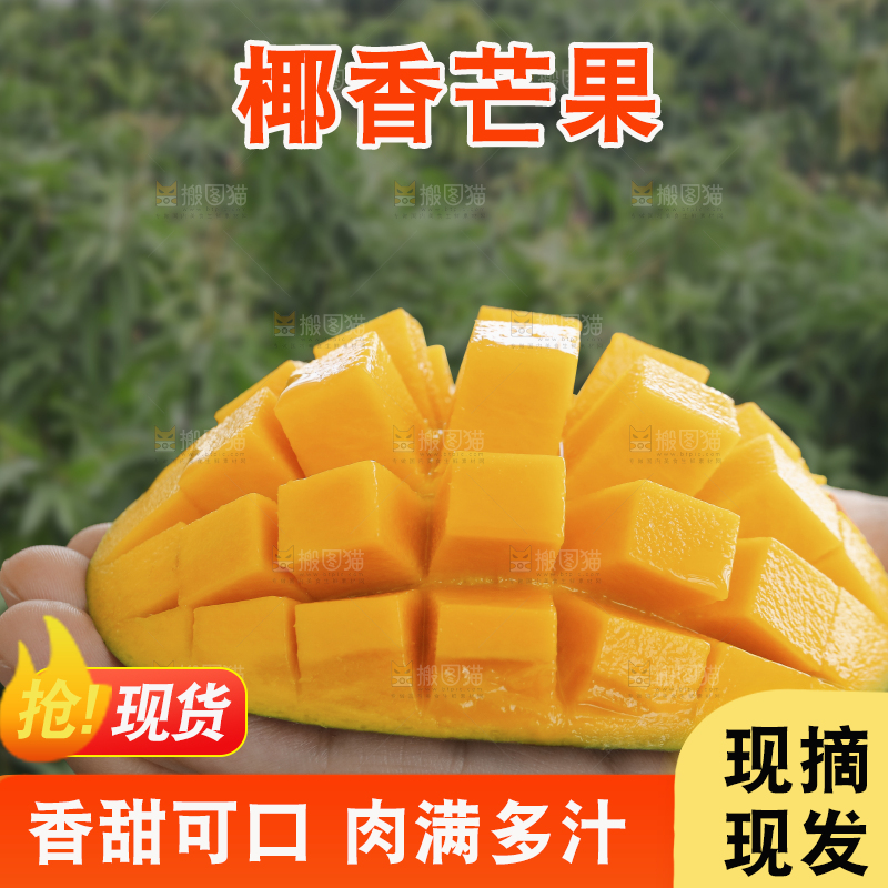 手里拿着椰香芒