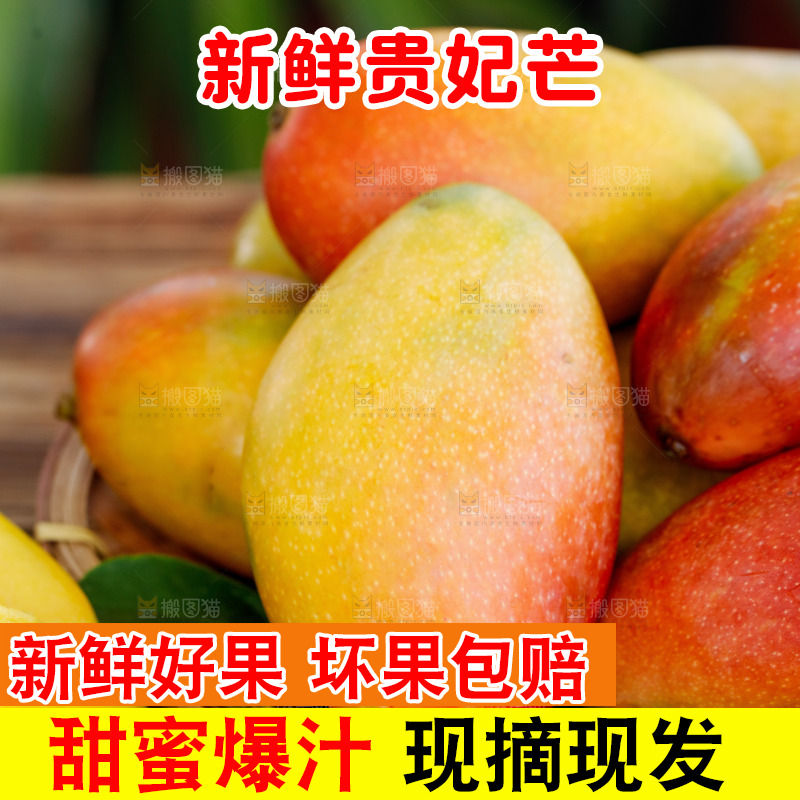 手里拿着贵妃芒