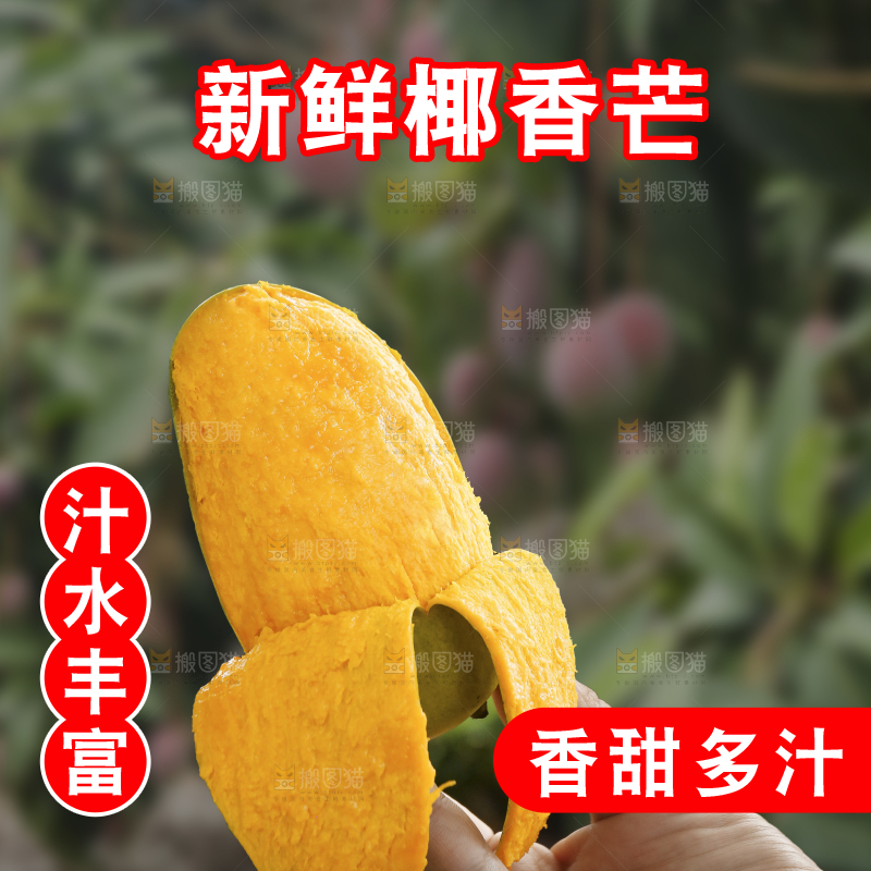 手里拿着椰香芒
