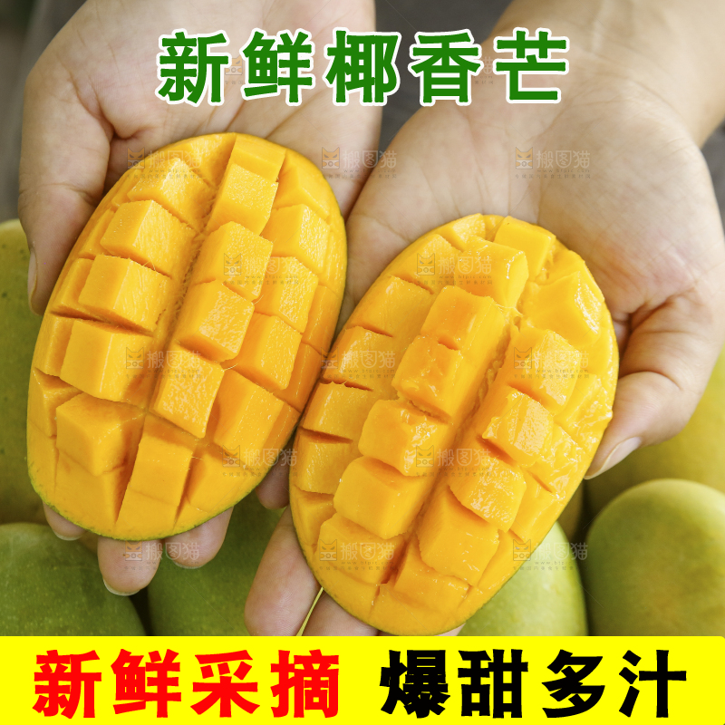 手里拿着椰香芒