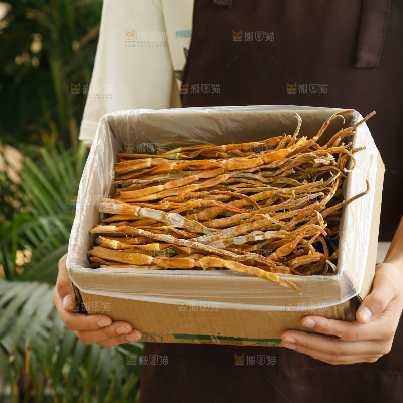 手里拿着小笋干