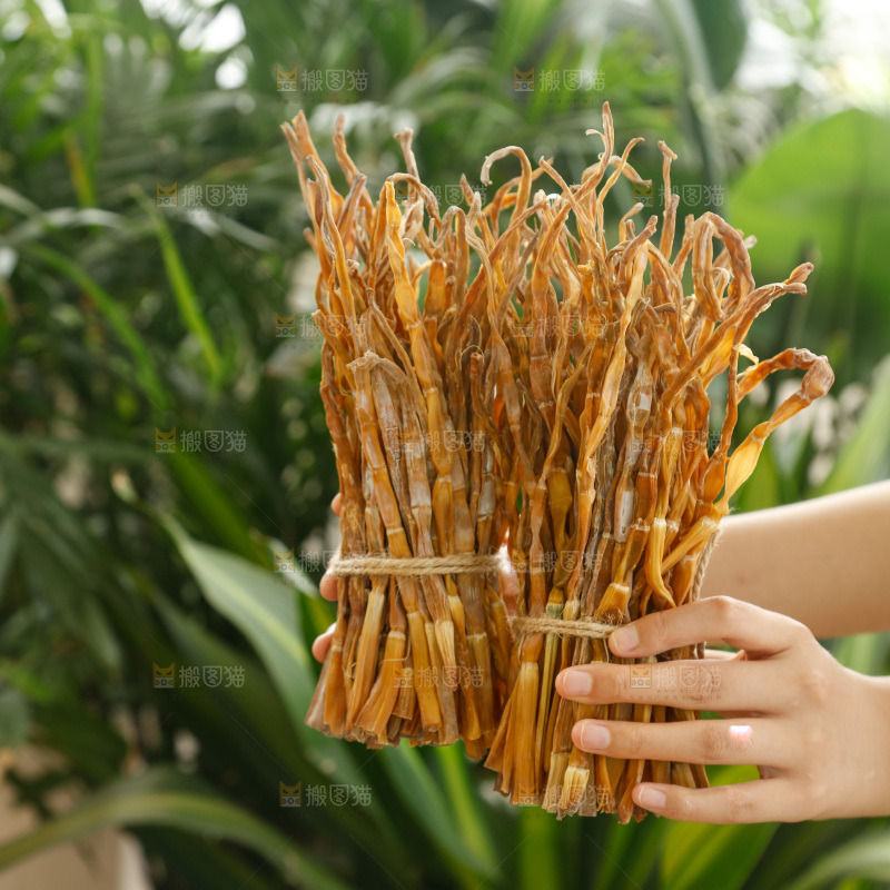 手里拿着小笋干
