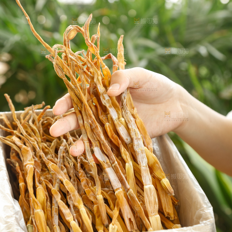 手里拿着小笋干