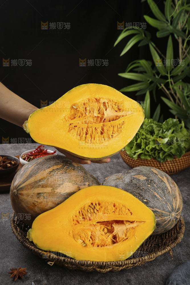 深底上的香芋南瓜