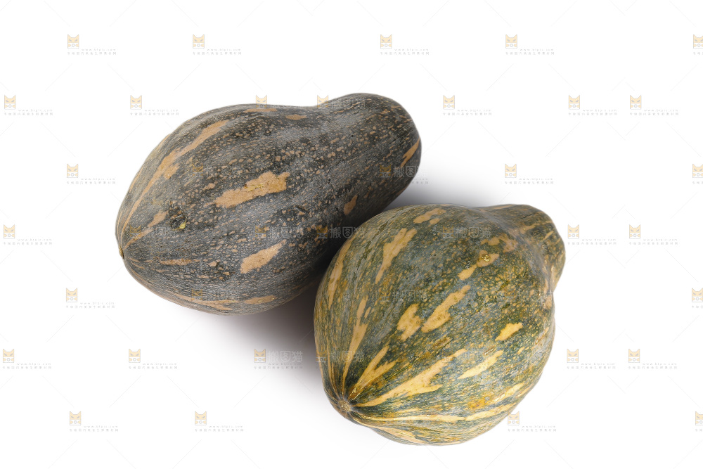 白底上的香芋南瓜