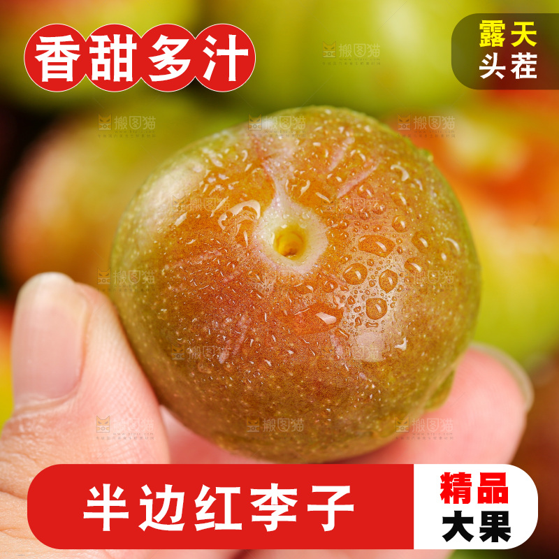 深底上的半边红脱骨李