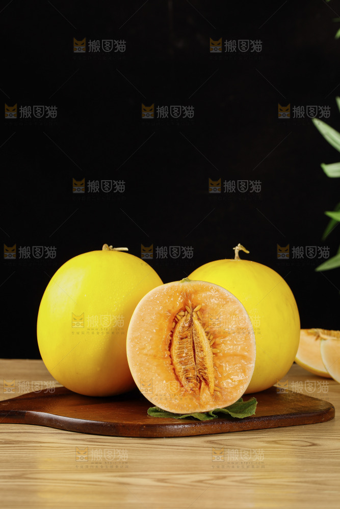 木底上的黄河蜜瓜