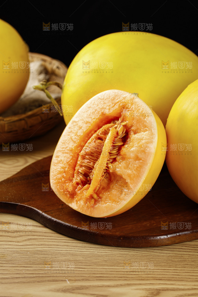 木底上的黄河蜜瓜