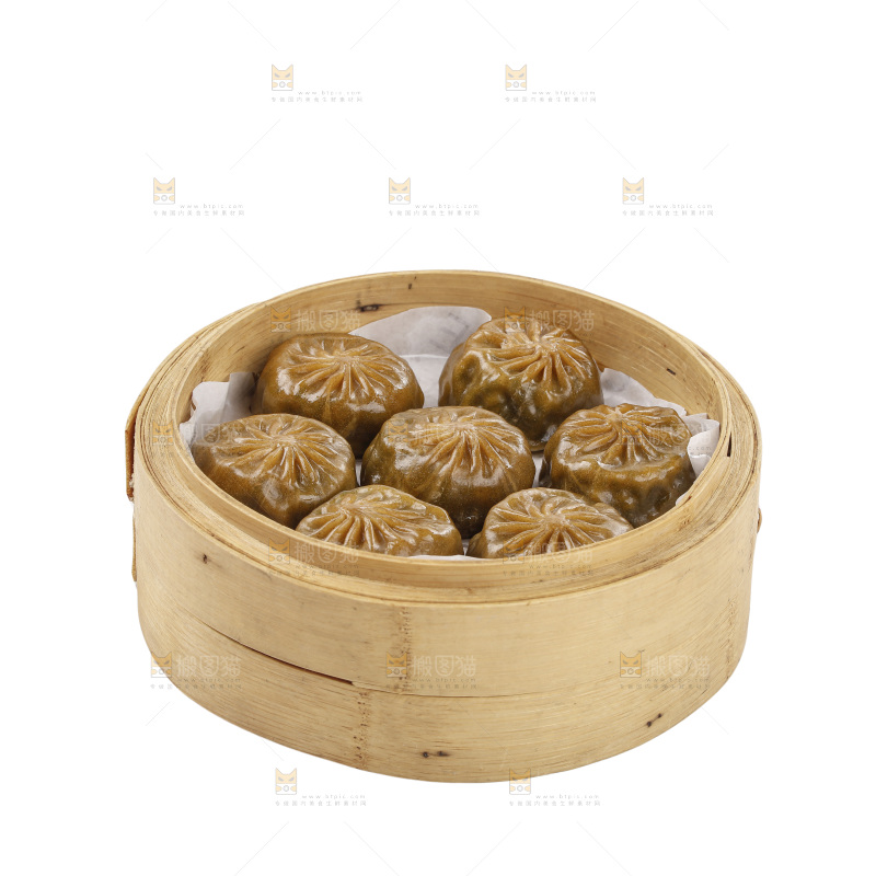 白底上的荞麦小包子