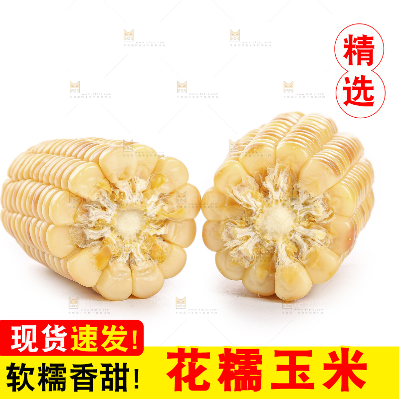 白底上的花糯玉米