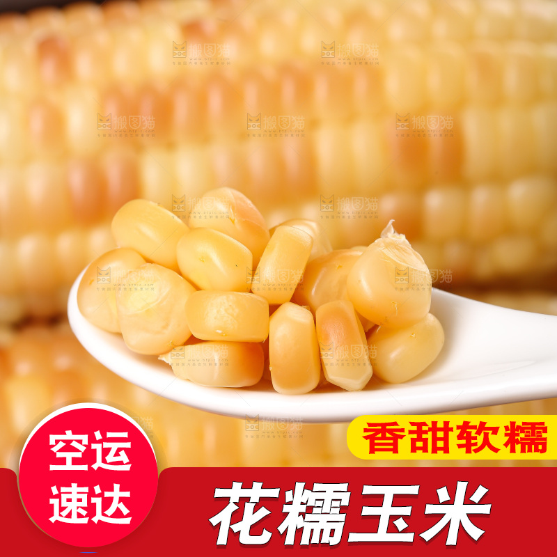 木底上的花糯玉米