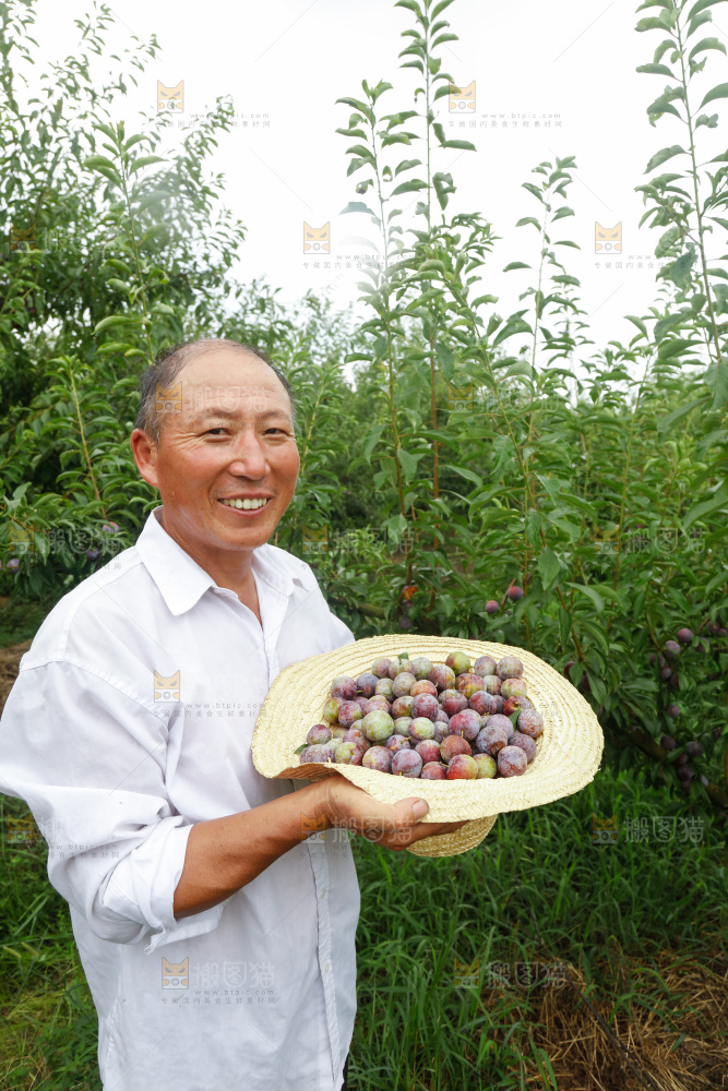 手里拿着红脆脱骨李