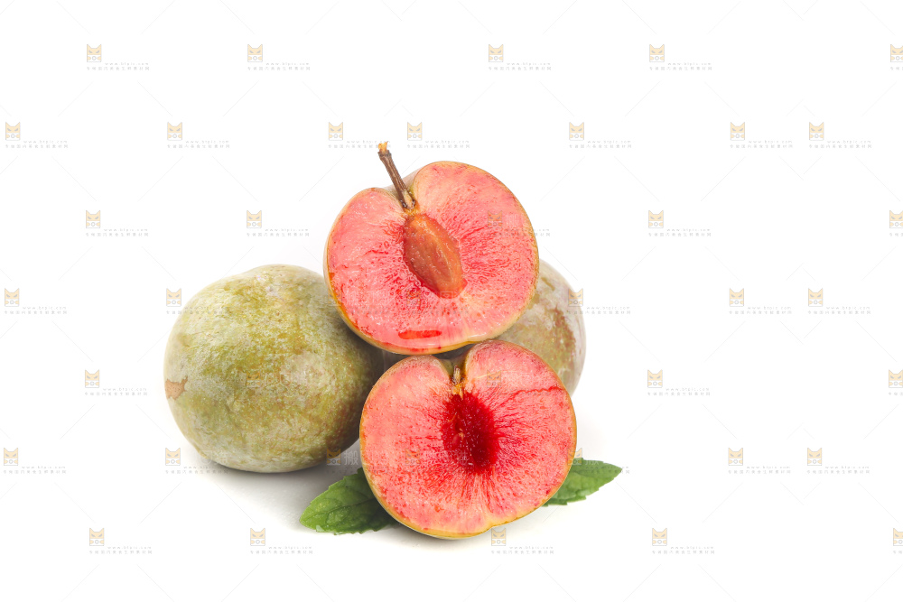 白底上的芙蓉李