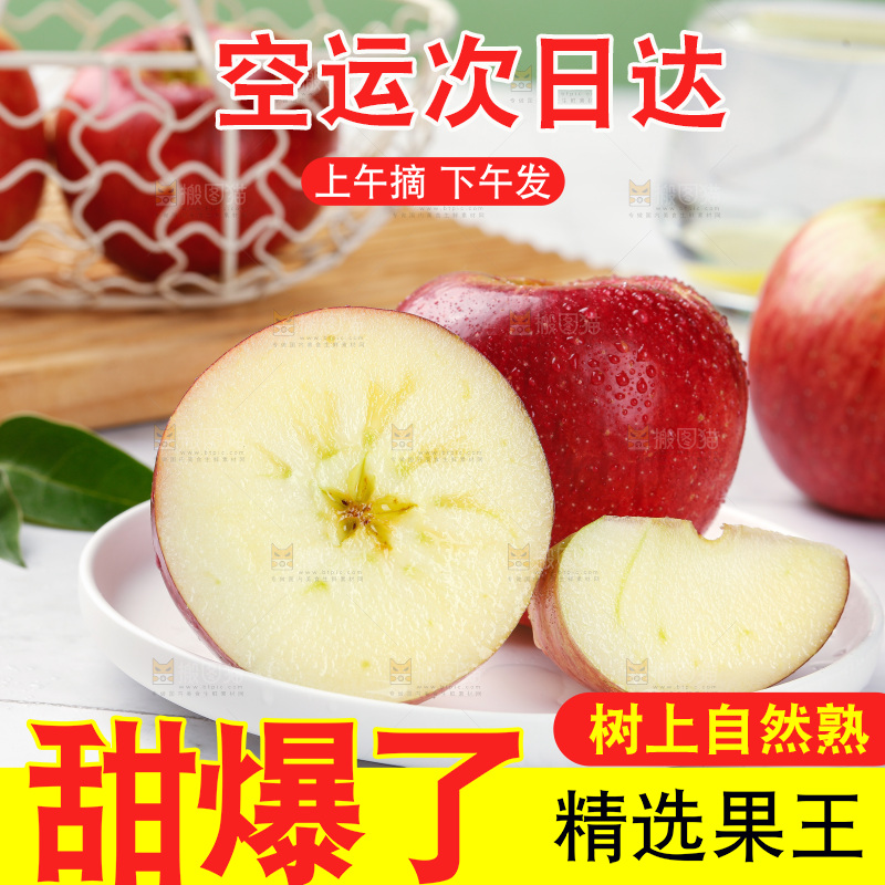 浅底上的红露苹果