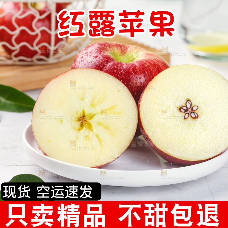 浅底上的红露苹果
