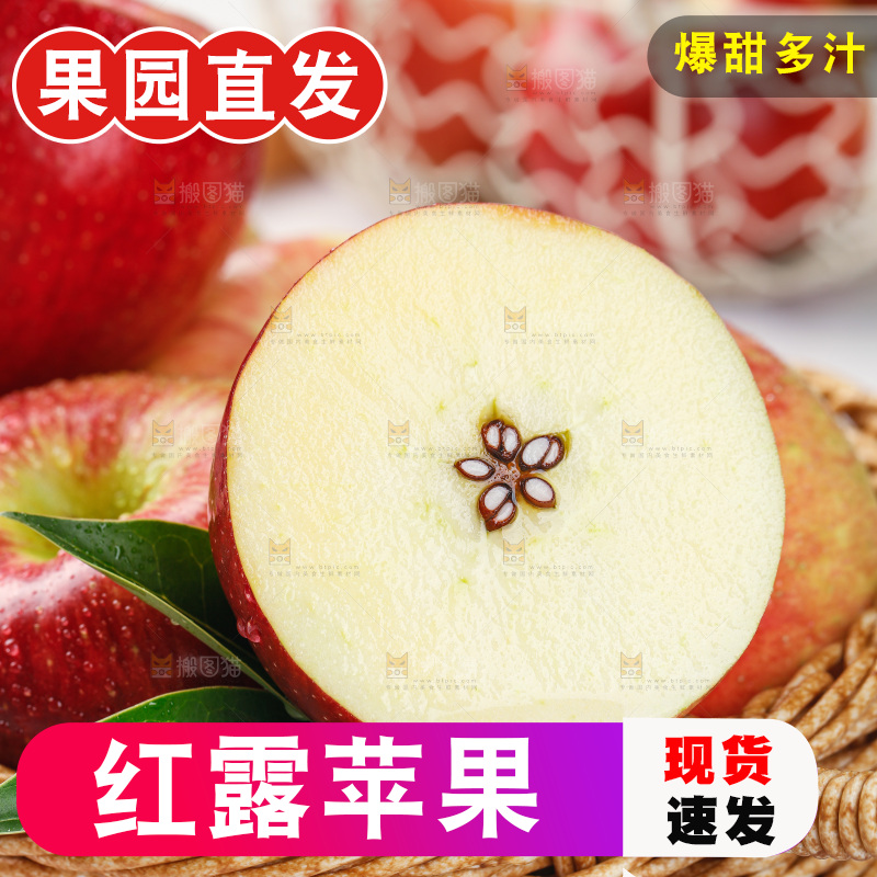 浅底上的红露苹果