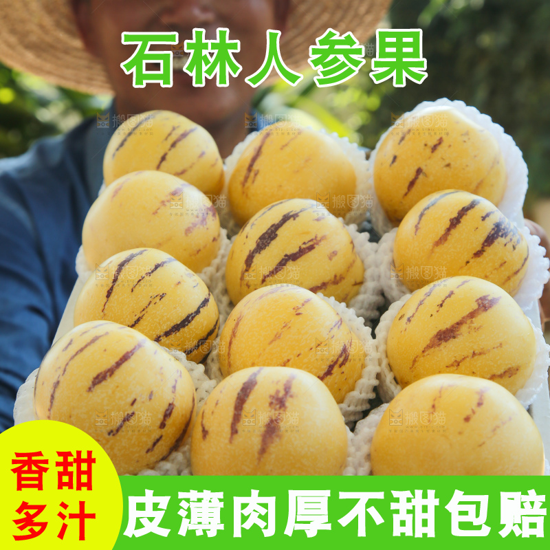 手里拿着一箱石林人参果