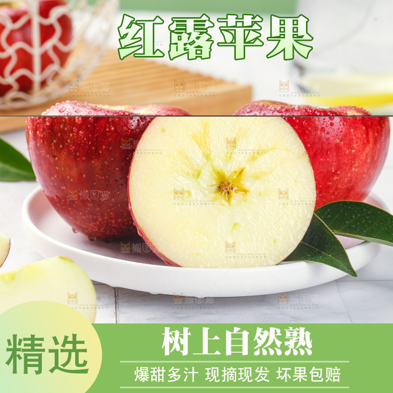 浅底上的红露苹果