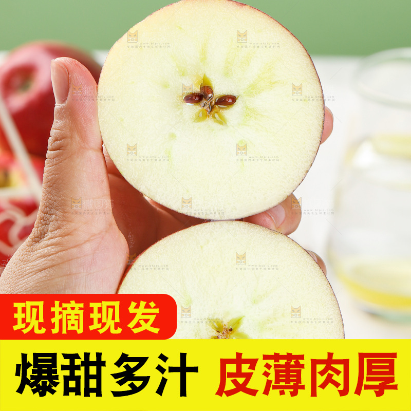 浅底上的红露苹果