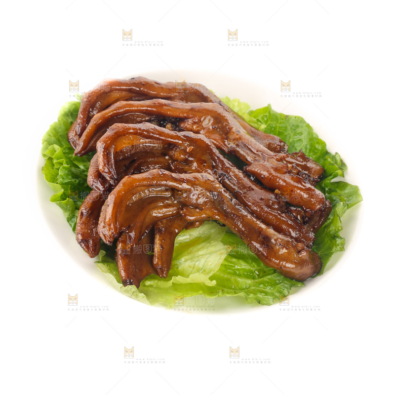 白底上的卤鸭脚