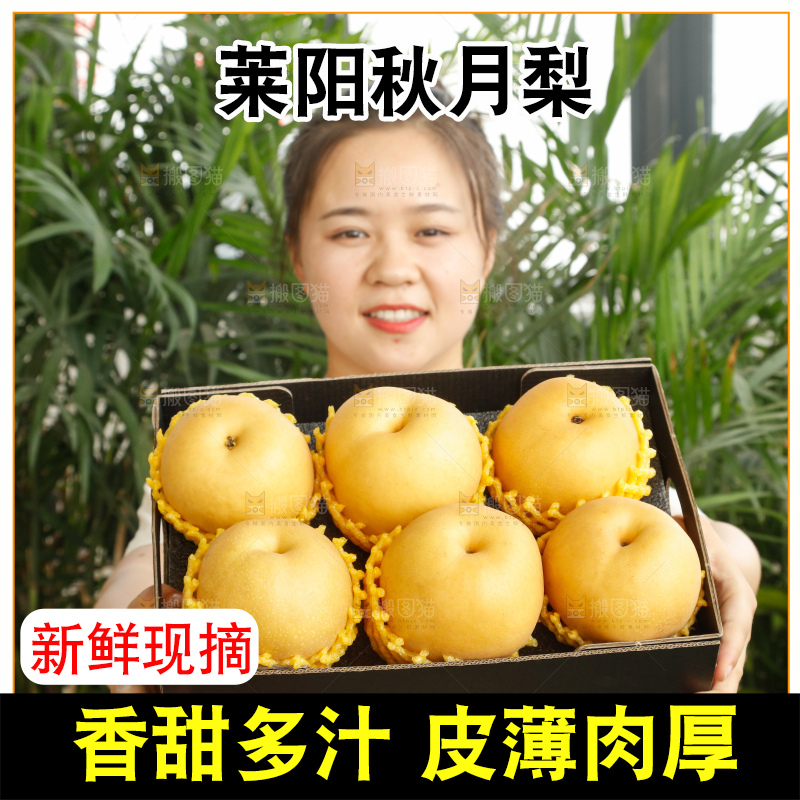 手里拿着一箱秋月梨