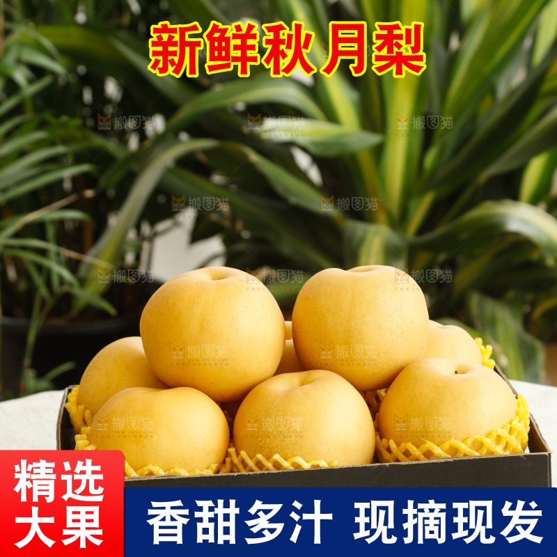 手里拿着一箱秋月梨