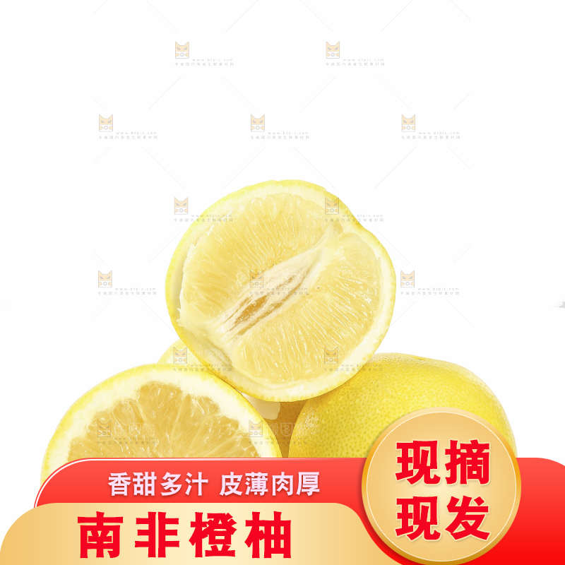 白底上的南非橙柚