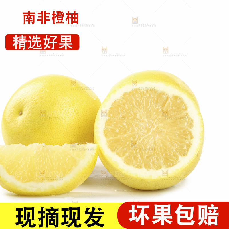 白底上的南非橙柚