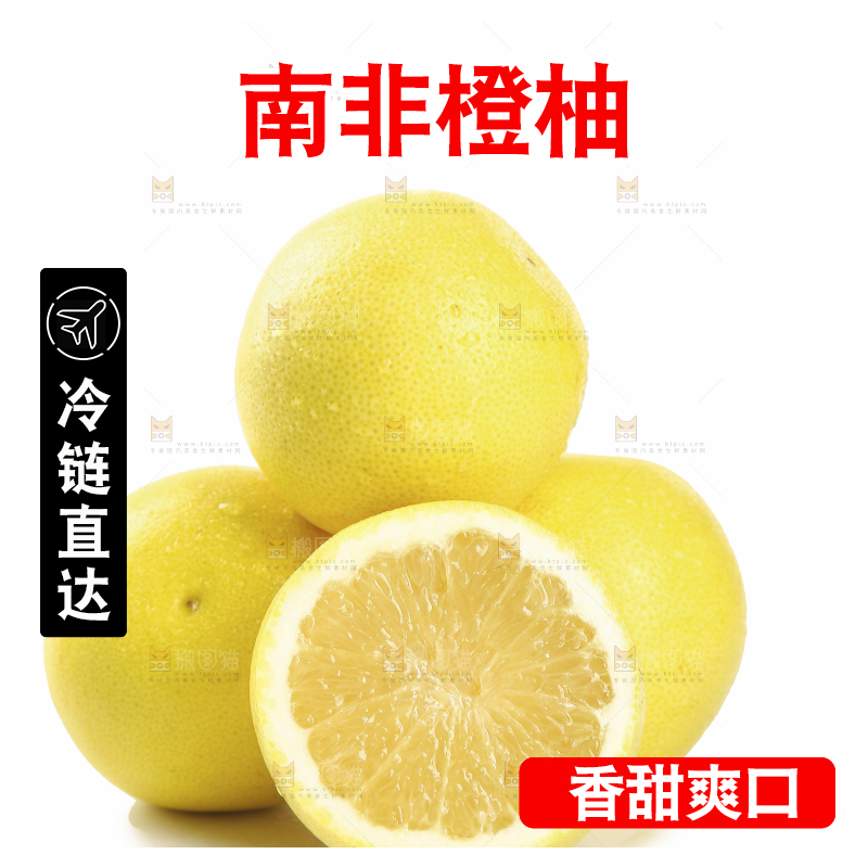 白底上的南非橙柚