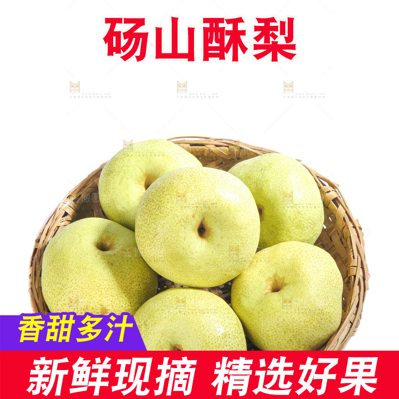 白底上的砀山酥梨