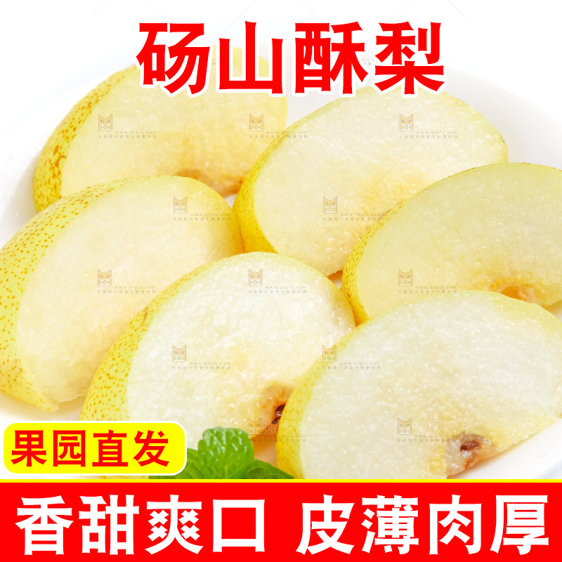 白底上的砀山酥梨